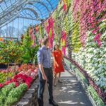 A person and person standing in a garden Description automatically generated