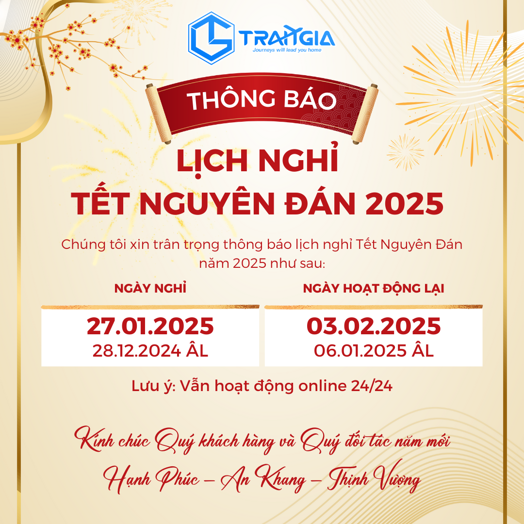 Read more about the article DU LỊCH TRẦN GIA THÔNG BÁO NGHỈ TẾT NGUYÊN ĐÁN 2025
