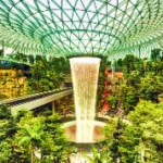A waterfall in a glass dome AI-generated content may be incorrect.